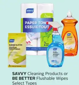 Rexall SAVVY Cleaning Products or BE BETTER Flushable Wipes offer