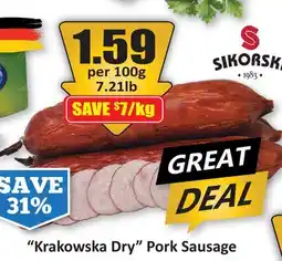 Starsky Krakowska Dry Pork Sausage offer