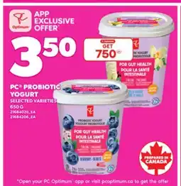 Independent City Market PC PROBIOTIC YOGURT 650 G offer