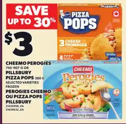 Independent City Market CHEEMO PEROGIES 745-907 G OR PILLSBURY PIZZA POPS 380 G offer