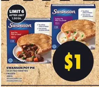 Independent City Market SWANSON POT PIE, 200 G offer
