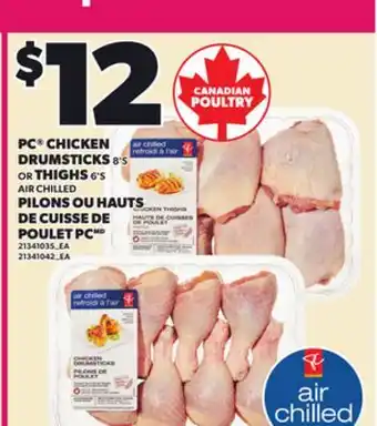 Independent City Market PC CHICKEN DRUMSTICKS 8'S R THIGHS 6'S AIR CHILLED offer