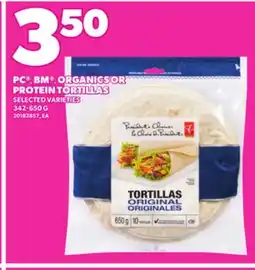 Independent City Market PC , BM , ORGANICS OR PROTEIN TORTILLAS, 342-650 G offer