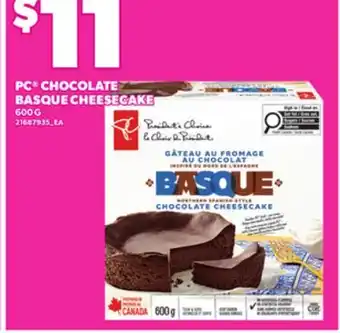 Independent City Market PC CHOCOLATE BASQUE CHEESECAKE 600 G offer