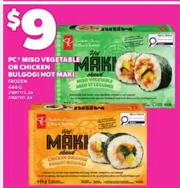 Independent City Market PC MISO VEGETABLE OR CHICKEN BULGOGI HOT MAKI 444 G offer