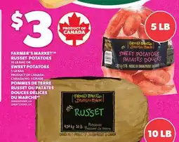 Independent City Market FARMER'S MARKET RUSSET POTATOES, 10 LB BAG SWEET POTATOES 5 LB BAG offer