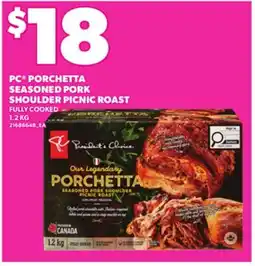 Independent City Market PC PORCHETTA SEASONED PORK SHOULDER PICNIC ROAST, 1.2 KG offer