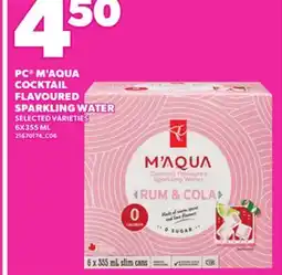 Independent City Market PC M'AQUA COCKTAIL FLAVOURED SPARKLING WATER, 6X355 ML offer