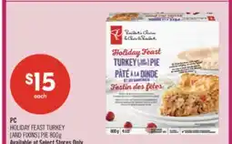 Shoppers Drug Mart PC HOLIDAY FEAST TURKEY [AND FIXINS] PIE 800g offer