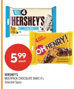 Shoppers Drug Mart HERSHEY'S MULTIPACK CHOCOLATE BARS offer