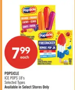 Shoppers Drug Mart POPSICLE ICE POPS offer
