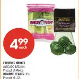Shoppers Drug Mart FARMER'S MARKET AVOCADO BAG (5's) ROMAINE HEARTS (3's) offer