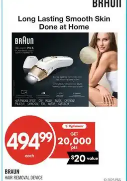 Shoppers Drug Mart BRAUN HAIR REMOVAL DEVICE offer