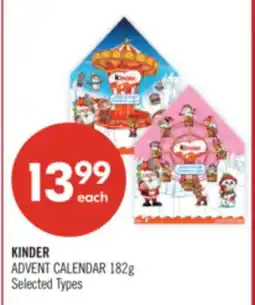 Shoppers Drug Mart KINDER ADVENT CALENDAR offer