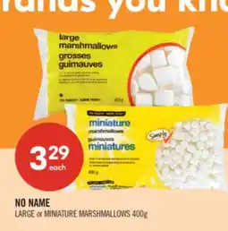 Shoppers Drug Mart NO NAME LARGE or MINIATURE MARSHMALLOWS offer