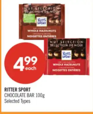 Shoppers Drug Mart RITTER SPORT CHOCOLATE BAR offer