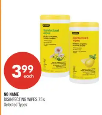 Shoppers Drug Mart NO NAME DISINFECTING WIPES offer
