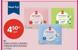 Shoppers Drug Mart PC M'AQUA COCKTAIL FLAVOURED SPARKLING WATER BEVERAGE offer