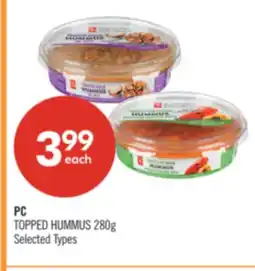 Shoppers Drug Mart PC TOPPED HUMMUS offer