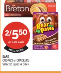 Shoppers Drug Mart DARE COOKIES or CRACKERS offer