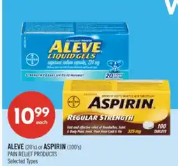 Shoppers Drug Mart ALEVE (20's) or ASPIRIN (100's) PAIN RELIEF PRODUCTS offer