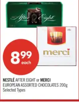 Shoppers Drug Mart NESTLÉ AFTER EIGHT or MERCI EUROPEAN ASSORTED CHOCOLATES offer
