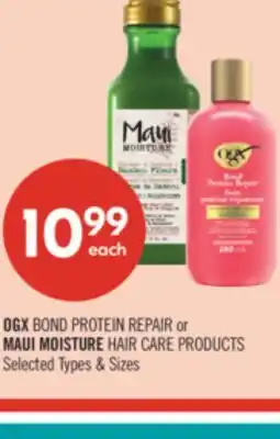 Shoppers Drug Mart OGX BOND PROTEIN REPAIR or MAUI MOISTURE HAIR CARE PRODUCTS offer
