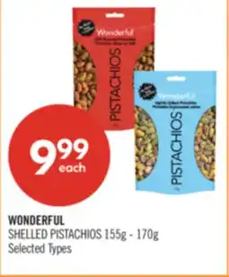 Shoppers Drug Mart WONDERFUL SHELLED PISTACHIOS 155g - 170g offer