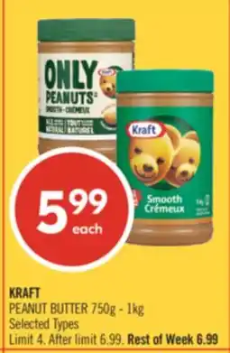Shoppers Drug Mart KRAFT PEANUT BUTTER offer