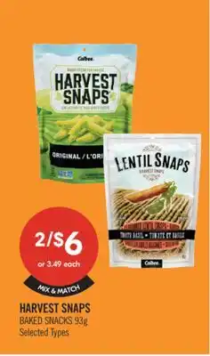 Shoppers Drug Mart HARVEST SNAPS BAKED SNACKS offer