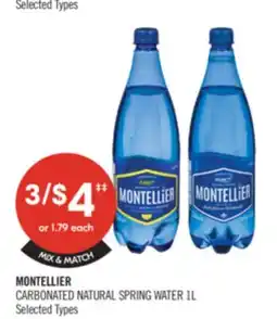 Shoppers Drug Mart MONTELLIER CARBONATED NATURAL SPRING WATER offer