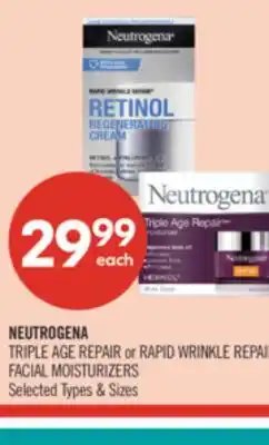 Shoppers Drug Mart NEUTROGENA TRIPLE AGE REPAIR or RAPID WRINKLE REPAIR FACIAL MOISTURIZERS offer