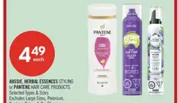 Shoppers Drug Mart AUSSIE, HERBAL ESSENCES STYLING or PANTENE HAIR CARE PRODUCTS offer