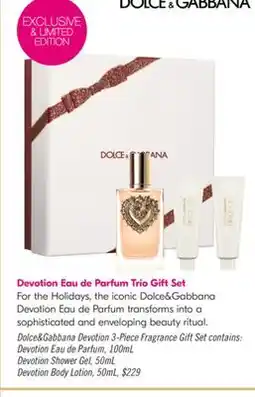 Shoppers Drug Mart Dolce & Gabbana Devotion 3-Piece Fragrance Gift Set offer