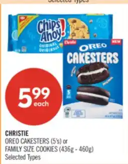 Shoppers Drug Mart CHRISTIE OREO CAKESTERS (5's) or FAMILY SIZE COOKIES (436g - 460g) offer