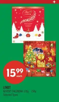 Shoppers Drug Mart LINDT ADVENT CALENDAR offer