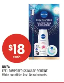 Shoppers Drug Mart NIVEA FEEL PAMPERED SKINCARE ROUTINE offer