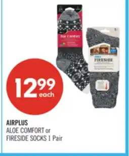 Shoppers Drug Mart AIRPLUS ALOE COMFORT or FIRESIDE SOCKS 1 Pair offer