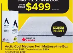 Leon's Feeling Connected - So Sleepy Arctic Cool Medium Tight Top Twin Mattress-in-a-Box offer