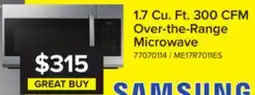 Leon's Samsung Stainless Steel Over-the-Range Microwave (1.7 Cu.Ft) - ME17R7011ES/AC offer