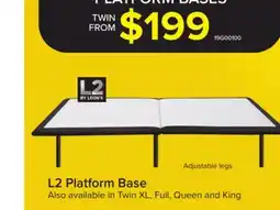 Leon's L2 Platform Twin Base - White and Black offer