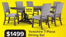 Leon's Yorkshire 7 - Piece Extendable Dining set - Warm Grey offer