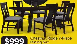 Leon's Chestnut Ridge 7- Piece Dining Set - Dark Brown, Beige offer