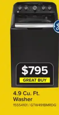 Leon's GE Diamond Grey Top Load Washer (4.9 Cu. Ft.) - GTW491BMRDG offer