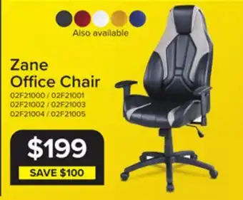 Leon's Zane Office Chair - Black and Grey offer