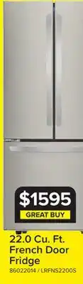 Leon's LG 30 Smudge Resistant Stainless Steel French Door Refrigerator (22 cu. ft.) - LRFNS2200S offer