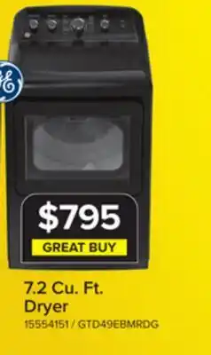 Leon's GE Diamond Grey Electric Dryer with SaniFresh Cycle (7.2 cu.ft.) offer