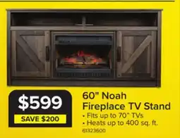 Leon's Noah 59.75 Fireplace TV Stand - Aged Oak offer