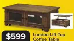 Leon's London 50 Lift-Top Coffee Table - Natural Pine offer