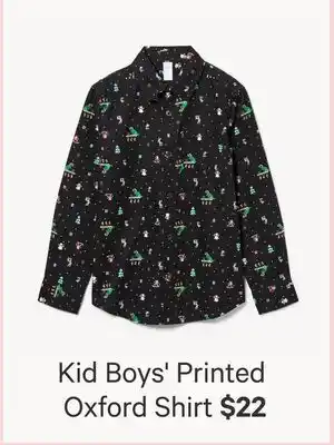Joe Fresh Kid Boys' Printed Oxford Shirt offer
